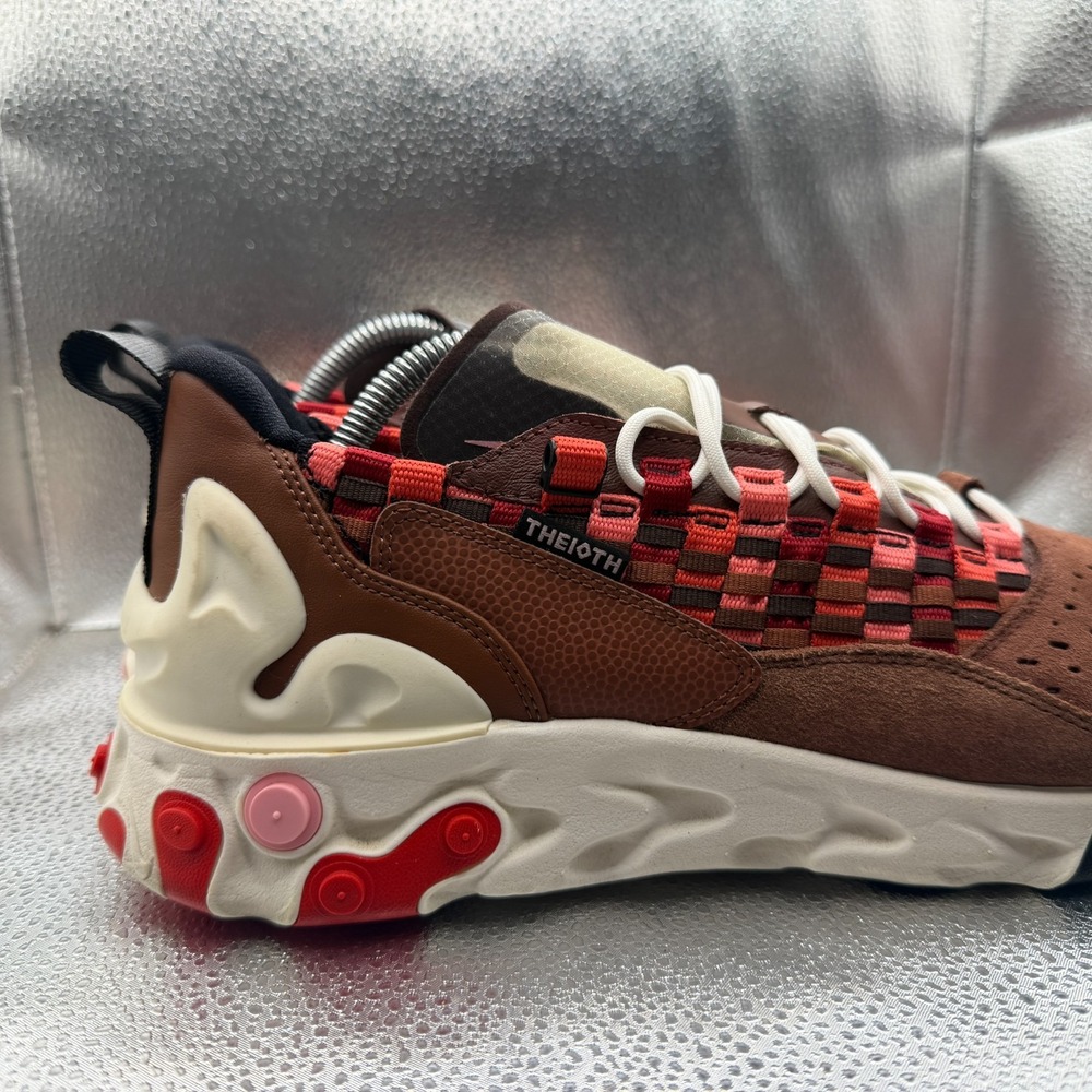 Size 10 Nike React Sertu Clay Red Mens Lace-Up Athletic Sneakers‎ AT5301-200 - Picture 2 of 10